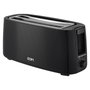 Edm Tostadora Black Design de doble ranura larga, 1400W, Negro
