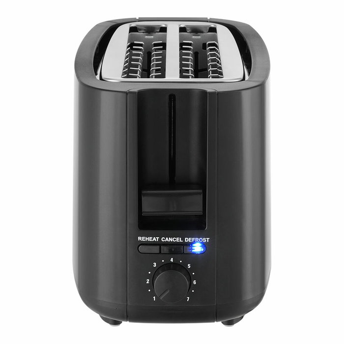 Edm Tostadora Black Design de doble ranura larga, 1400W, Negro