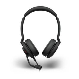 Jabra Evolve2 30 Auriculares para Comunicación Unificada (UC) con Cable USB-C y USB-A, Mono, con Micrófono Boom, Certificado UC, Almohadillas de Cuero Sintético, Luz Ocupado, 92g