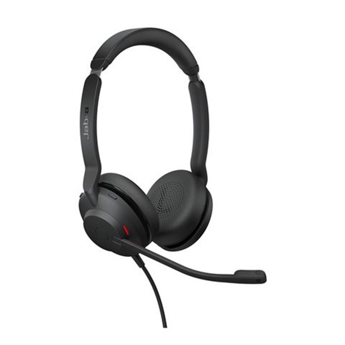 Jabra Evolve2 30 Auriculares para Comunicación Unificada (UC) con Cable USB-C y USB-A, Mono, con Micrófono Boom, Certificado UC, Almohadillas de Cuero Sintético, Luz Ocupado, 92g