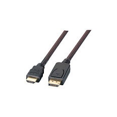 EFB Elektronik K5561SW.3V2 Cable DisplayPort a HDMI FullHD, 3m, Negro