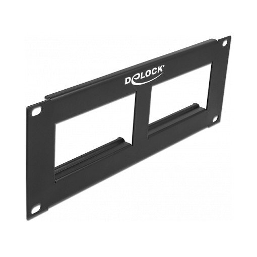DeLOCK Recorte del panel de conexiones Easy 45 10″ 2U negro