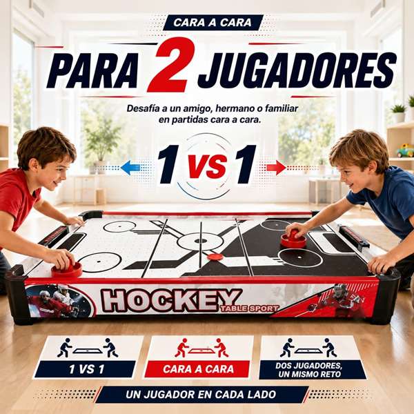 JugaToys Air Hockey eléctrico juego de mesa 69x36x16cm JugaToys Air Hockey eléctrico juego de mesa 69x36x16cm