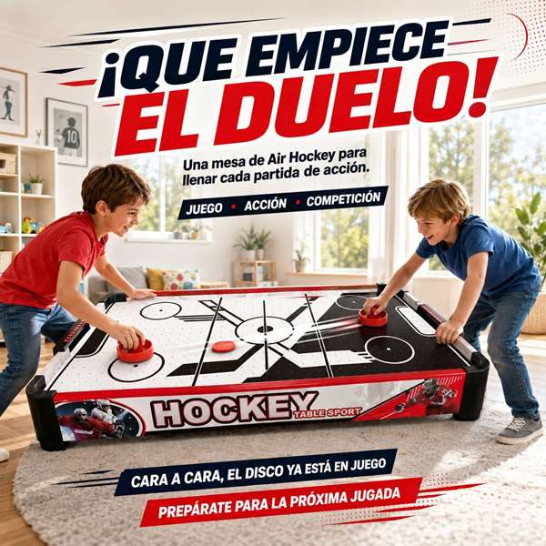 JugaToys Air Hockey eléctrico juego de mesa 69x36x16cm JugaToys Air Hockey eléctrico juego de mesa 69x36x16cm