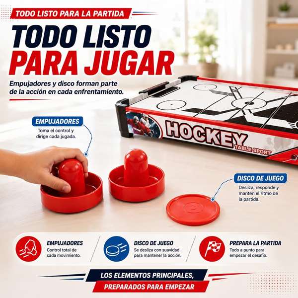 JugaToys Air Hockey eléctrico juego de mesa 69x36x16cm JugaToys Air Hockey eléctrico juego de mesa 69x36x16cm