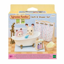 Sylvanian Families 5739 Conjunto de bañera y ducha con accesorios de baño
