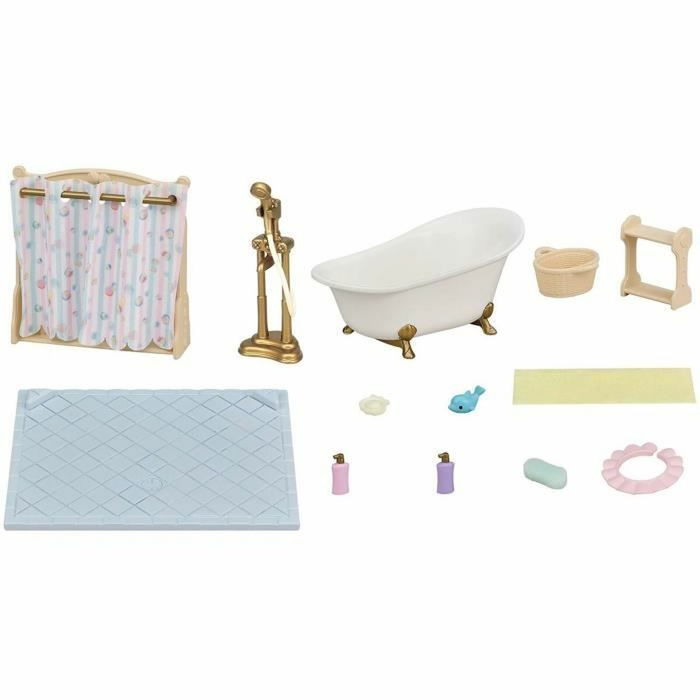 Sylvanian Families 5739 Conjunto de bañera y ducha con accesorios de baño