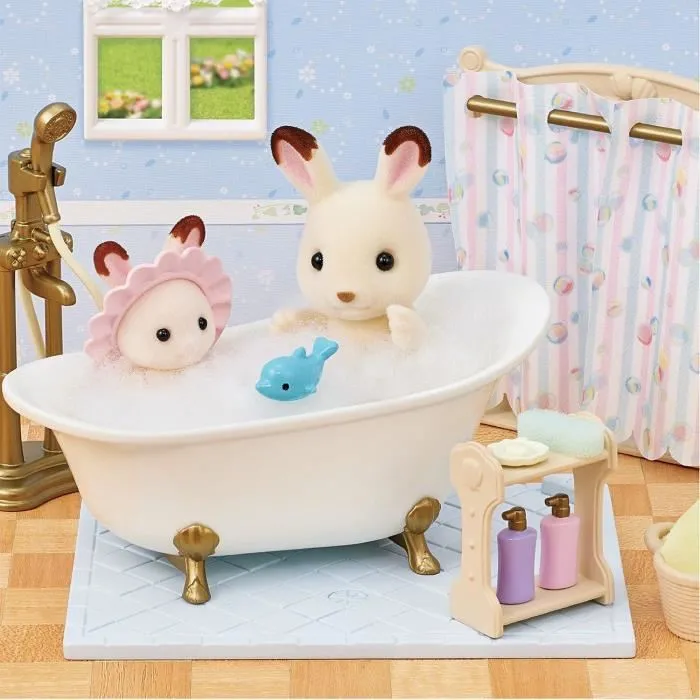 Sylvanian Families 5739 Conjunto de bañera y ducha con accesorios de baño