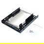 Ultron Einbaurahmen Interno 377215 para 2x Unidades 2.5" o 3.5" HDD/SSD, Marco de Montaje en Metal Negro con Tornillos Incluidos