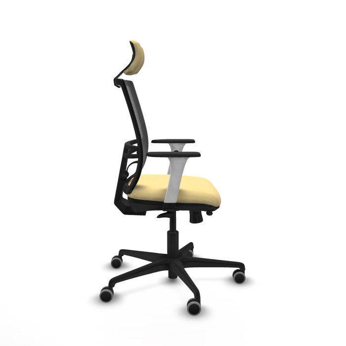 PIQUERAS Y CRESPO Silla de oficina Yunquera con mecanismo Sincro/Traslack Crema y Negro PIQUERAS Y CRESPO Silla de oficina Yunquera con mecanismo Sincro/Traslack Crema y Negro
