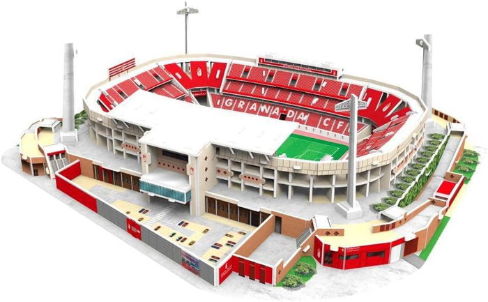 Eleven Force Estadio Los Cármenes Granada CF Réplica 3D 98 Piezas Fácil Montaje Sin Herramientas ni Pegamento Medidas 48x34 cm