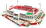 Eleven Force Estadio Los Cármenes Granada CF Réplica 3D 98 Piezas Fácil Montaje Sin Herramientas ni Pegamento Medidas 48x34 cm