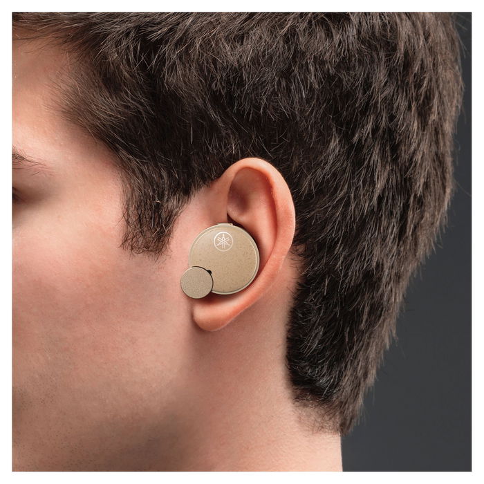 Yamaha Auriculares True Wireless TW-E7B con Cancelación de Ruido Activa, Color Beige