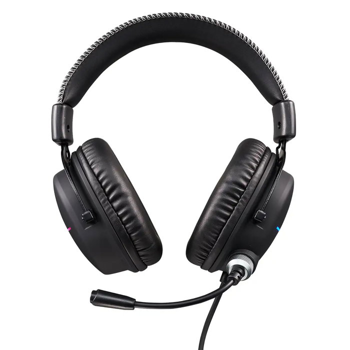 Acer Nitro Nhw200 - Auriculares Gaming Cableados para PC/Consola, Negro, Diadema Completa con Micrófono Omnidireccional, Almohadillas de Piel PU, Conector 3.5 mm