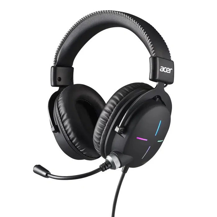 Acer Nitro Headset II NHW200 - Auriculares Gaming Alámbricos Diadema Circumaural, Negro, Conector 3.5 mm, Micrófono Boom con Cancelación de Ruido