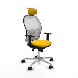 PIQUERAS Y CRESPO Silla de oficina Jorquera Amarillo y Blanco