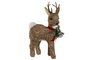 DKD Home Decor Figura Navidad Reno Alpina Natural Porexpan Fibra 15 x 38 x 22 cm (2 Unidades)