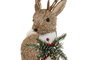 DKD Home Decor Figura Navidad Reno Alpina Natural Porexpan Fibra 15 x 38 x 22 cm (2 Unidades)