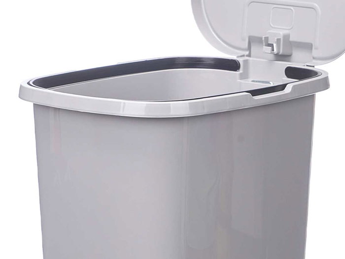 Arte Regal Papelera 10L con Pedal, Gris, 21.5x28.5x35 cm (Set de 8)