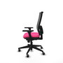 PIQUERAS Y CRESPO Silla de oficina Horna con mecanismo Sincro, Rosa y Gris
