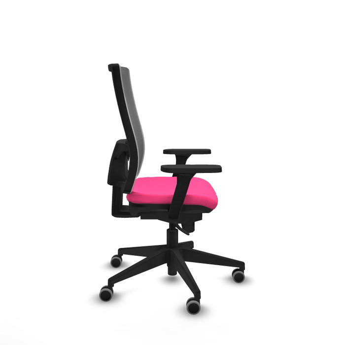 PIQUERAS Y CRESPO Silla de oficina Horna con mecanismo Sincro, Rosa y Gris PIQUERAS Y CRESPO Silla de oficina Horna con mecanismo Sincro, Rosa y Gris
