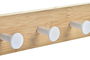 DKD Home Decor Perchero Scandi Blanco Natural Metal Bambú 4.8 x 25.5 x 38.5 cm