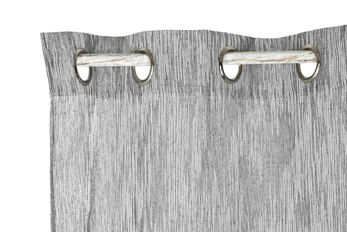 DKD Home Decor Cortina Visillo Gris 270 x 140 cm (2 Unidades) Poliester