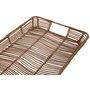 DKD Home Decor Set de 3 Bandejas de Ratán y Metal Natural