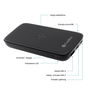 Coolbox Powerbank Qi 10000mAh Negra Batería Externa Portátil