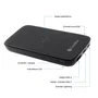 CoolBox COO-PB10KW-BK1 Power Bank 10000mAh con Carga Inalámbrica Qi 15W, Carga Rápida PD 3.0 y QC 4.0, Puerto USB-C/USB-A/Lightning, Color Negro