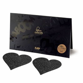 Pezoneras de Corazones Negras Bijoux Indiscrets 155 Negro