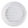 Edm Rejilla ventilación redonda empotrable con mosquitera ABS ø70mm ø100mm blanca