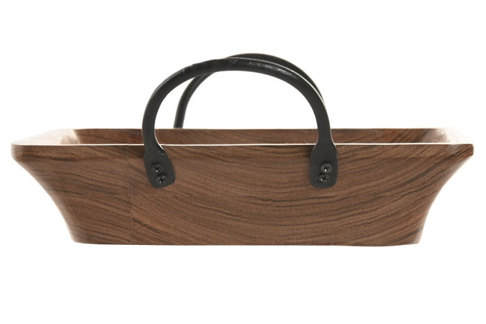 DKD Home Decor Centro Mesa Vintage Marron Negro Set de 3 36 x 9 x 38 cm