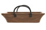 DKD Home Decor Centro Mesa Vintage Marron Negro Set de 3 36 x 9 x 38 cm