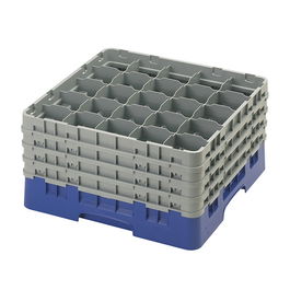CAMBRO - 25S900-186 - Cesta de lavado 25 comp. 4 alturas- 8,7 cm Ø máx. - alt. máx. 24,1 cm - 50 x 50 x 26,7 cm - Azul marino