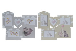 DKD Home Decor Marco Multifoto Baby Gris 1.5 x 37 x 45 cm (4 Unidades)