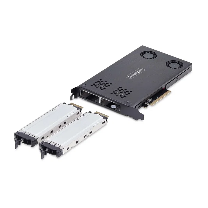 StarTech.com 2M2-REMOVABLE-PCIE Adaptador Rack Móvil Dual M.2 NVMe a PCIe x8 StarTech.com 2M2-REMOVABLE-PCIE Adaptador Rack Móvil Dual M.2 NVMe a PCIe x8