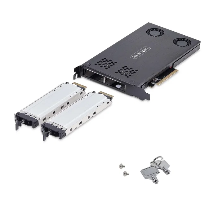 StarTech.com 2M2-REMOVABLE-PCIE Adaptador Rack Móvil Dual M.2 NVMe a PCIe x8 StarTech.com 2M2-REMOVABLE-PCIE Adaptador Rack Móvil Dual M.2 NVMe a PCIe x8