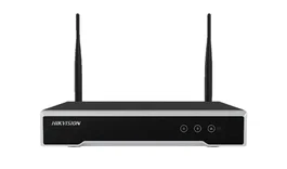 Hikvision DS-7104NI-K1/W/M(C) NVR WiFi 4 Canales Hasta 4MP, Resolución 1080p, 1 Bahía HDD, HDMI/VGA Simultánea, Grabador de Video en Red 1U Negro
