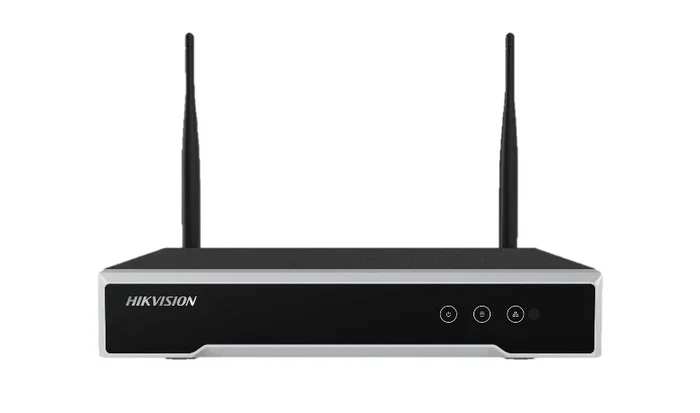 Hikvision DS-7104NI-K1/W/M(C) NVR WiFi 4 Canales Hasta 4MP, Resolución 1080p, 1 Bahía HDD, HDMI/VGA Simultánea, Grabador de Video en Red 1U Negro