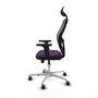 PIQUERAS Y CRESPO Silla de oficina Jorquera con mecanismo Sincro/Traslack, Morado y Gris