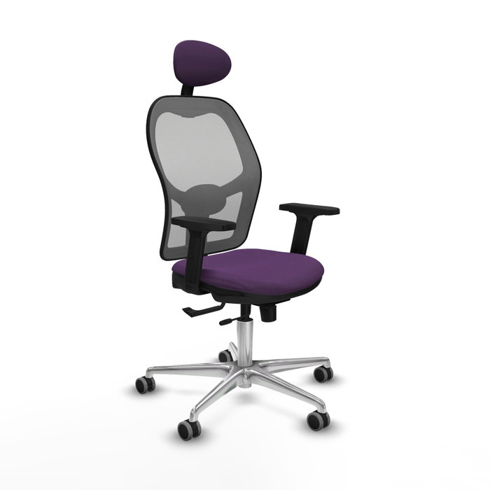 PIQUERAS Y CRESPO Silla de oficina Jorquera con mecanismo Sincro/Traslack, Morado y Gris PIQUERAS Y CRESPO Silla de oficina Jorquera con mecanismo Sincro/Traslack, Morado y Gris