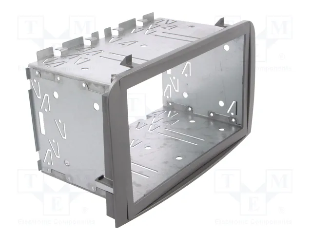 PER.PIC. Bastidor de montaje de radio 2 DIN plata para Alfa Romeo