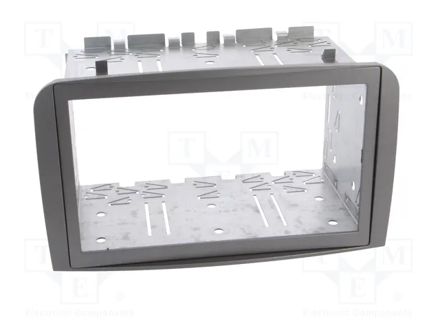 PER.PIC. Bastidor de montaje de radio 2 DIN plata para Alfa Romeo