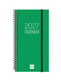 Finocam Agenda Anual 2027 Catalán Espiral Basic Opaque Verde