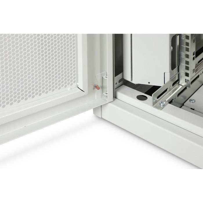 Digitus Unique 42HE Armario de Red / Bastidor Independiente 42U, 800 kg de Carga, 800x800 mm, Gris, con Ruedas, Patas Ajustables y Gestión de Cables