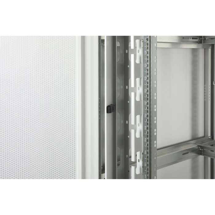 Digitus Unique 42HE Armario de Red / Bastidor Independiente 42U, 800 kg de Carga, 800x800 mm, Gris, con Ruedas, Patas Ajustables y Gestión de Cables