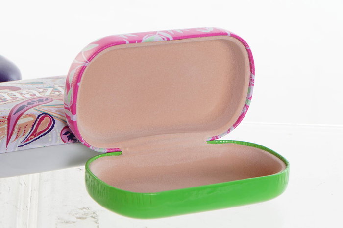 DKD Home Decor Estuche Lentillas Moderno Lila Fucsia 5.7 x 3 x 9.6 cm (12 Unidades)