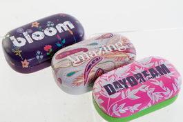 DKD Home Decor Estuche Lentillas Moderno Lila Fucsia 5.7 x 3 x 9.6 cm (12 Unidades)