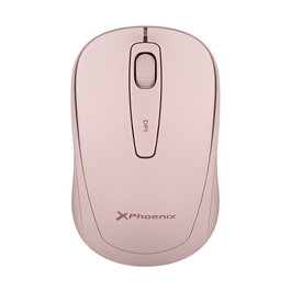 Phoenix technologies Ratón Inalámbrico M250 2.4 GHz Rosa, Clic Silencioso, DPI Ajustable, Plug and Play